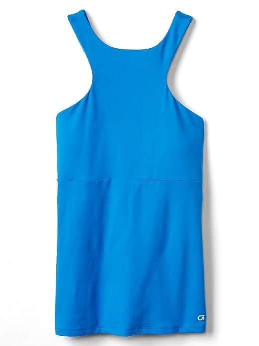 Gap Low Impact High Neck Shelf Tank - Oceanic Blue