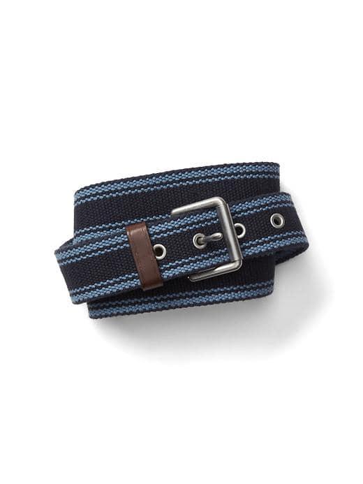 Gap Men Textured Canvas Belt - Dark Night