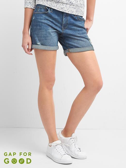 Gap Denim Roll Shorts - Dark Indigo
