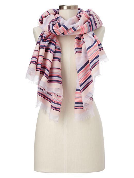 Gap Multi Stripe Scarf - Sassy Pink