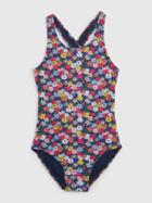 Kids Recycled Graphic Swim One-piece