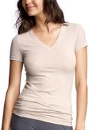 Gap Pure Body V-neck T-shirt - Oatmeal Heather