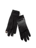 Gap Women Brushed Jersey Reflective Print Tech Gloves - True Black
