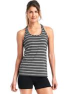Gap Women Gapfit Breathe Ombre Stripe Racerback Tank - True Black
