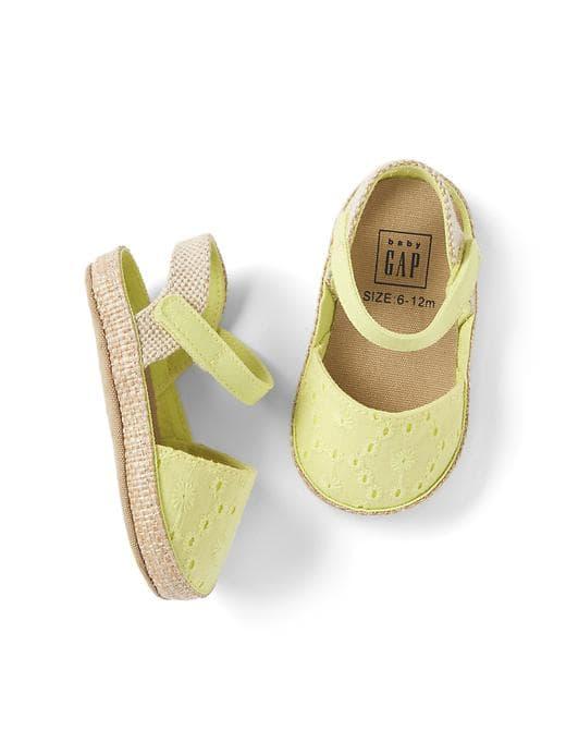 Gap Eyelet Espadrille Sandals - Fresh Yellow