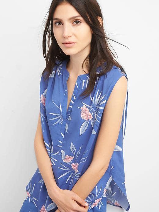 Gap Women Dreamwell Sleep Top - Flower Print