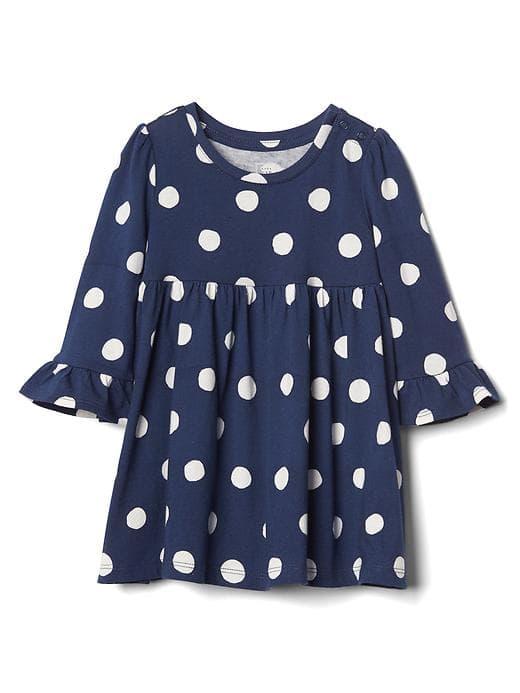 Gap Print Bell Sleeve Dress - Elysian Blue