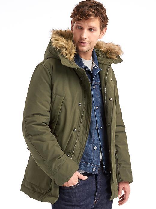 Gap Men Coldcontrol Max Snorkel Coat - Deep Woods