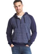 Gap Men Colorblock Half Zip Pullover Hoodie - Dark Night