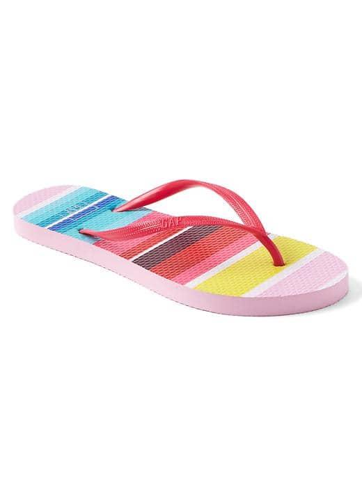 Gap Women Print Flip Flops - Warm Stripe