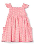 Gap Pearls And Shells Flutter Dress - Neon Flamingo