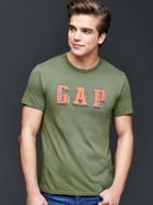 Gap Men Block Logo T Shirt - Desert Cactus