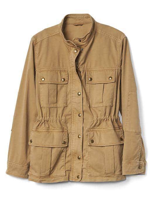 Gap Women Garment Dye Utility Jacket - Mojave