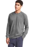 Gap Men Double Face Cotton Long Sleeve Tee - Dark Heather Gray