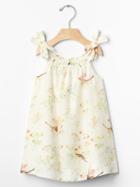 Gap Floral Sparrow Bow Dress - Ivory Frost