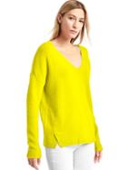 Gap Women V Neck Cozy Sweater - Aurora Yellow