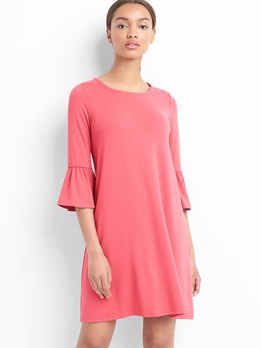 Gap Softspun Bell Sleeve Dress - Winterberry