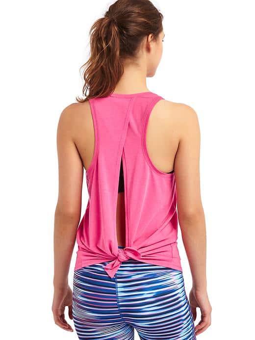 Gap Women Gapfit Breathe Tie Back Tank - Happy Pink