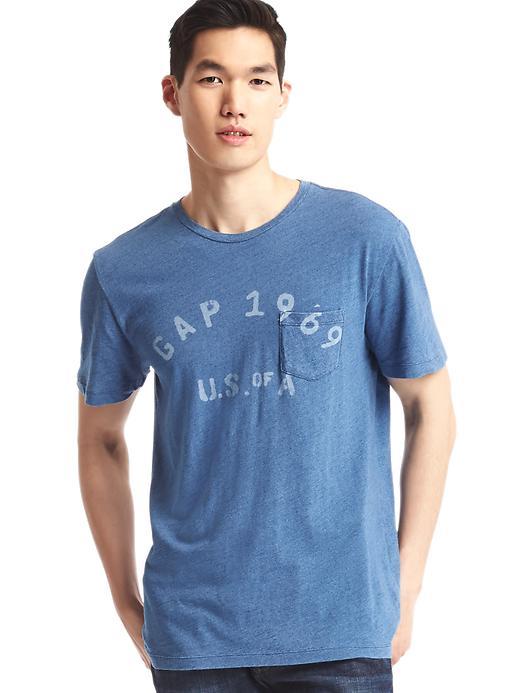 Gap Men Indigo Logo Tee - Medium Indigo