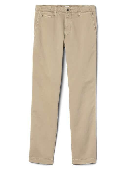 Gap Men Vintage Wash Slim Fit Chinos Stretch - Iconic Khaki