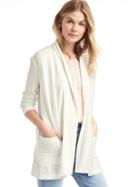 Gap Women Marled Open Front Cardigan - New Off White