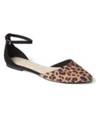 Gap Women Ankle Strap D'orsay Flats - Leopard