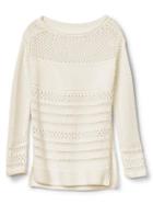 Gap Women Stripe Boatneck Sweater - Ivory Frost