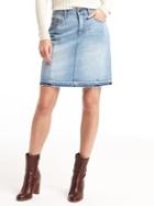 Gap Women 1969 Denim Let Down Hem Skirt - Light Indigo
