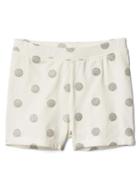 Gap Glitter Dots Stretch Jersey Cartwheel Shorts - New Off White