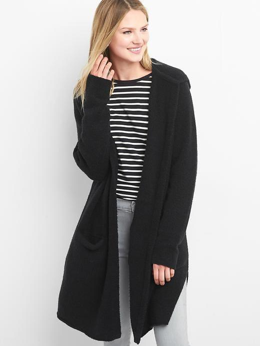Gap Wool Hoodie Cardigan - Black