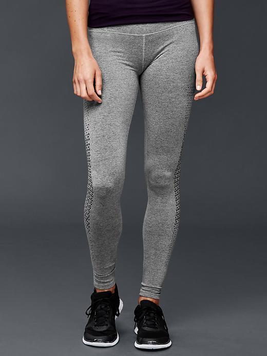 Gap Women Gfast Burnout Leggings - Heather Grey