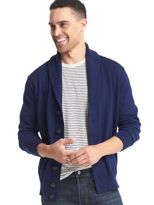 Gap Men Shawl Cardigan - New Navy