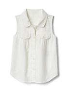 Gap Dobby Sleeveless Shirt - New Off White