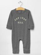 Gap Logo Raglan One Piece - Sparkle Heather Gray