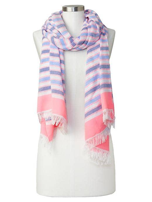 Gap Women Bright Stripe Scarf - Hot Pink