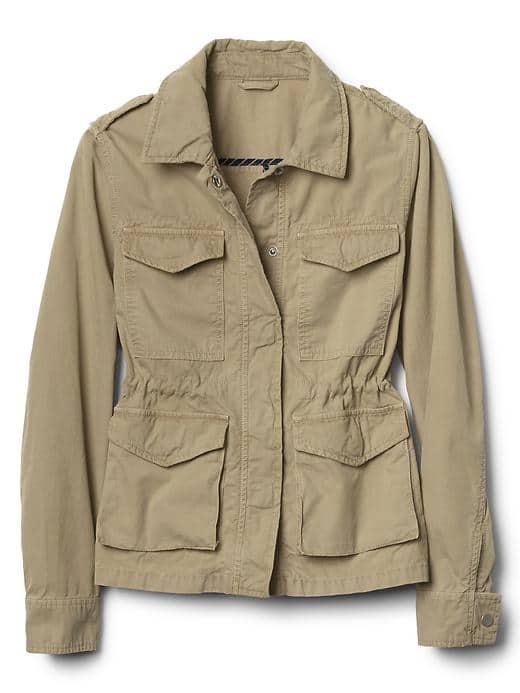 Gap Women Utility Jacket - Iconic Khaki