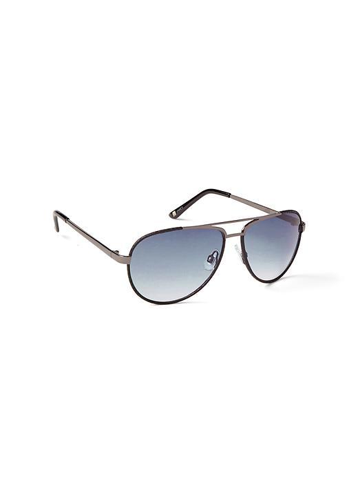 Gap Men Metal Aviator Sunglasses - Black