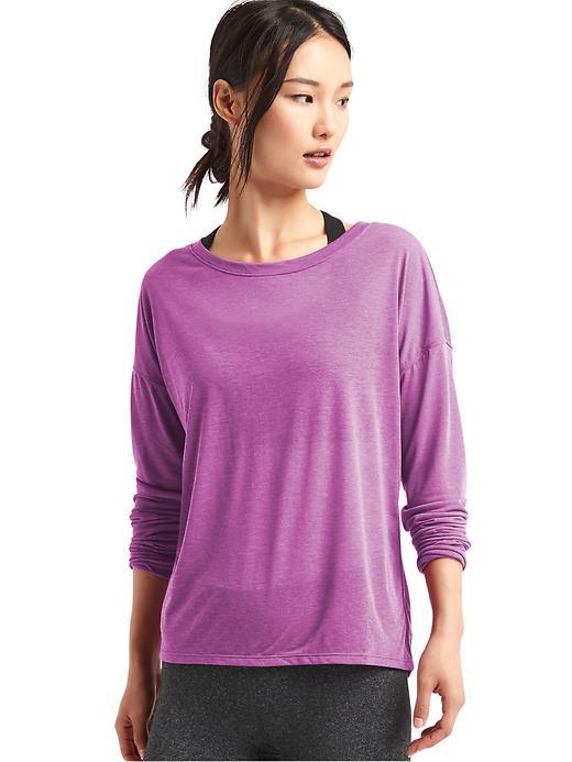 Gap Women Gapfit Breathe Air Long Sleeve Tee - Wild Violet