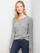 Gap Back Strap Ribbed Sweater - Grey