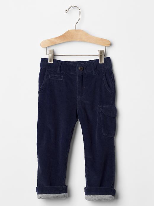 Gap Jersey Lined Cargo Cords - True Navy