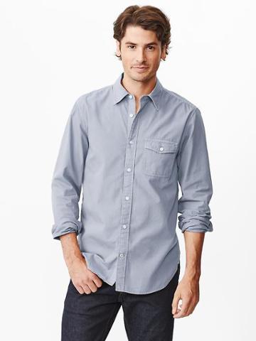 Gap Garment Dyed Oxford Shirt - Blue Star