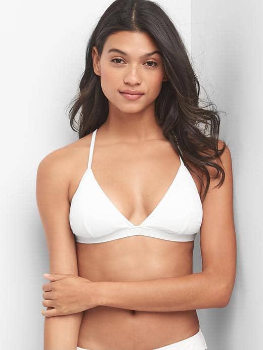 Gap Women Cutout Back Bikini Top - White