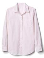 Gap Women New Fitted Boyfriend Oxford Shirt - New Babe Pink