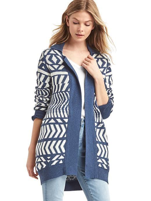 Gap Women Soft Open Front Cardigan - Blue Heather