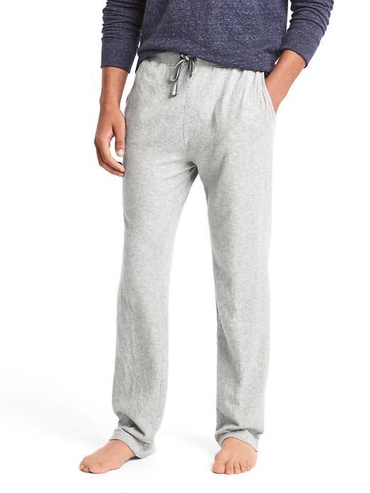 Gap Men Double Face Cotton Lounge Pants - Light Heather Grey