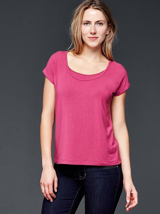 Gap Women Scoop Neck Nursing Top - Raspberry Glaze