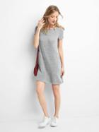Gap Women Softspun Short Sleeve T Shirt Dress - Light Grey Marle