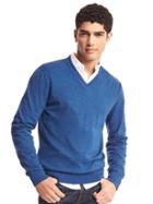 Gap Cotton V Neck Sweater - Bright Blue