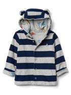 Gap Reversible Bear Snap Hoodie - Elysian Blue