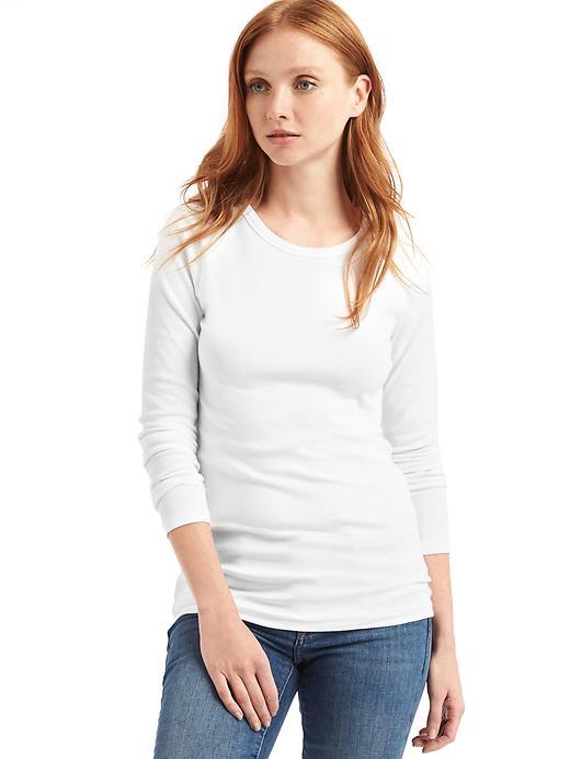 Gap Modern Long Sleeve Crew Tee - Optic White
